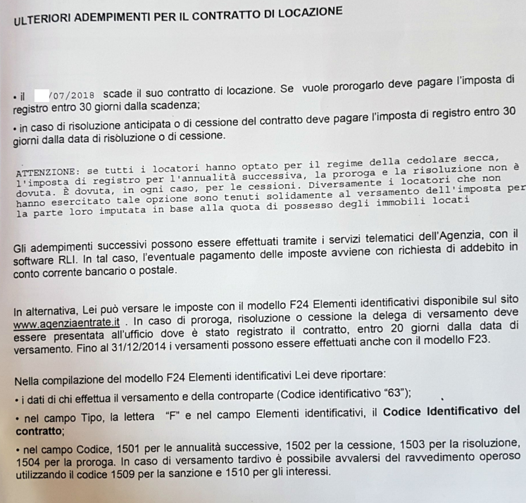 Info Per Rinnovo Contratto Affitto Faidate