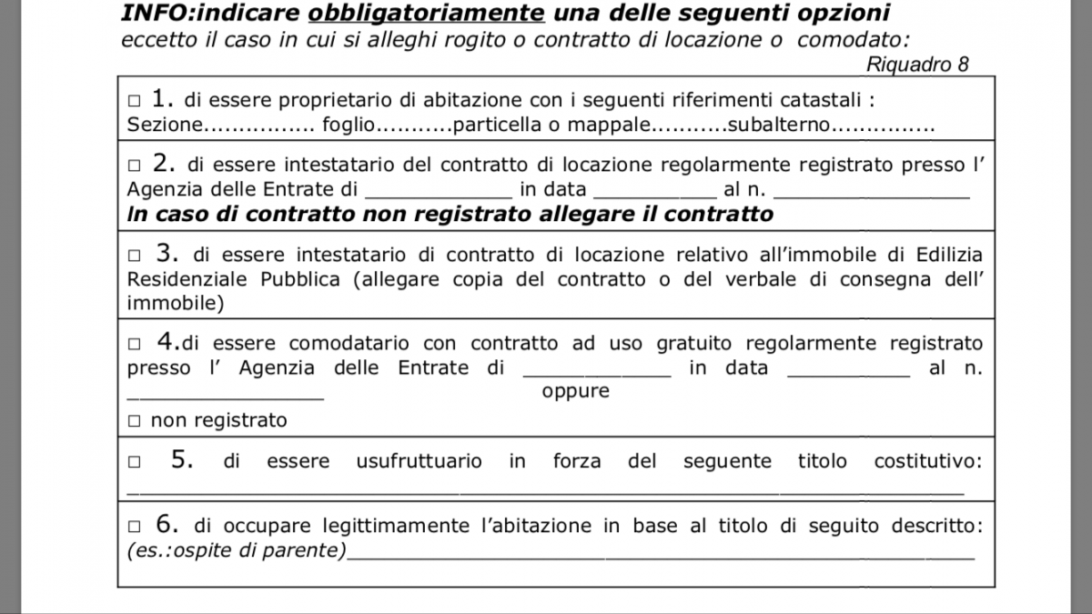 Aggiunta Secondo Locatario