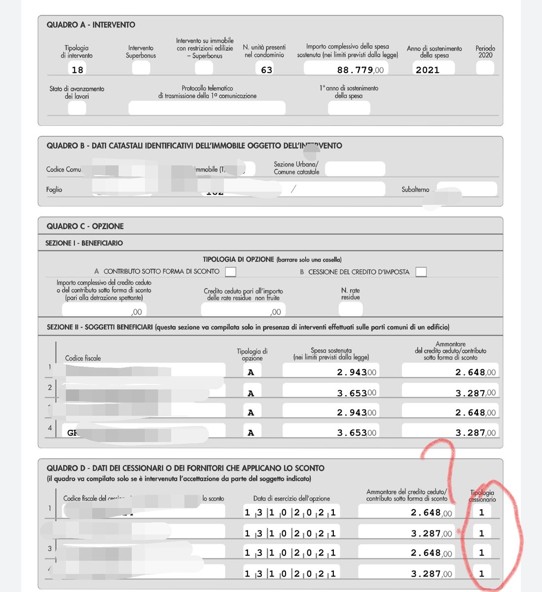 Comunicazione sconto in fattura bonus facciate condominio