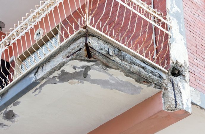 Caduta calcinacci dal balcone in condominio e danni, chi paga? Rifacimento terrazzo condominiale