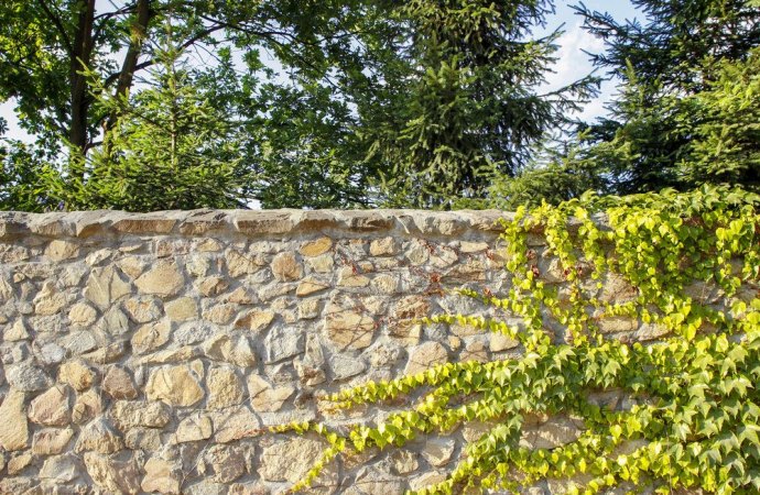 Il muro di recinzione del giardino che delimita solo la proprietà ... Recinzioni giardini privati