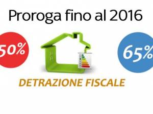 Prorogate le detrazioni del 65% e del 50% per tutto il 2016