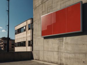 Pannello pubblicitario sulla parete cieca condominiale: non deve sporgere sulla proprietà dei vicini
